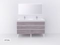 Waschtisch mit 3 Schubladen __plus__ Waschbecken __plus__ Spiegel - TARRAGONE 3T Chrome