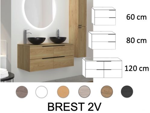 Mbelset __plus__ Doppelwaschtisch __plus__ Spiegel - BREST 2V