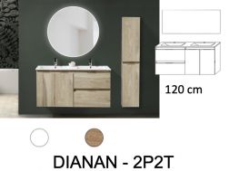 Waschtischunterschrank __plus__ Waschbecken __plus__ Spiegel - DINAN 2P2V