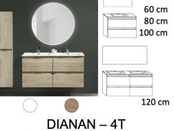 Waschtischunterschrank __plus__ Waschbecken __plus__ Spiegel - DINAN 4T