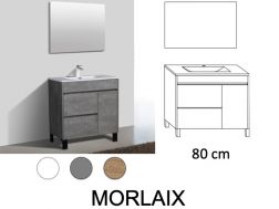 Waschtischunterschrank __plus__ Waschbecken __plus__ Spiegel - MORLAIX