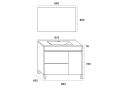 Waschtischunterschrank __plus__ Waschbecken __plus__ Spiegel - MORLAIX