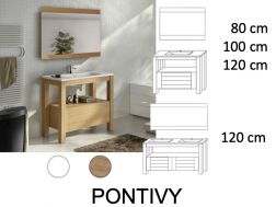 Waschtischunterschrank __plus__ Waschbecken __plus__ Spiegel - PONTIVY