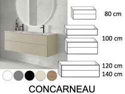 Waschtischunterschrank __plus__ Waschbecken __plus__ Spiegel - CONCARNEAU 2T