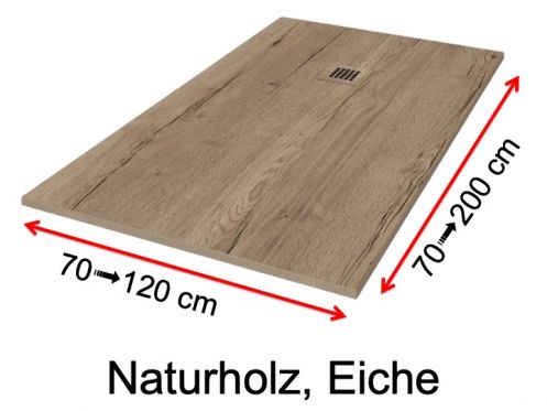 Duschwanne, Holznachbildung - Eiche natur