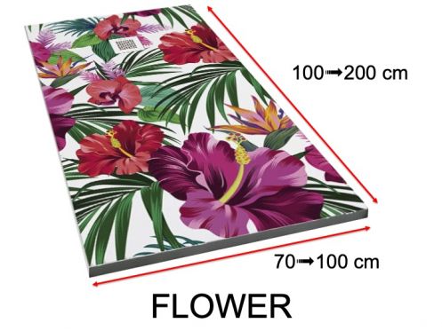Duschwanne, verziert mit einem personalisierten Bild - FLOWER