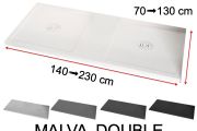 Duschwanne, Doppelablauf - MALVA DOUBLE