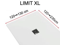 Duschwanne mit Rand, extra flaches Harz - LIMIT XL