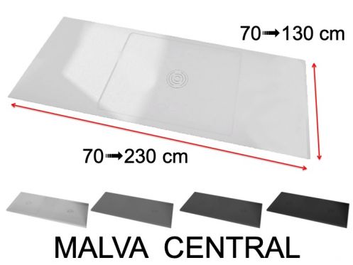 Duschwannen, zentraler Ablauf - MALVA central