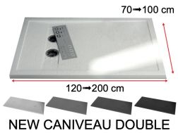 Duschwanne, Doppelablauf - NEW CANIVEAU DOUBLE ZONE