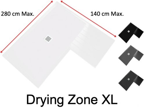 Kundenspezifische Duschwanne mit Trockenbereich - DRYING ZONE XL