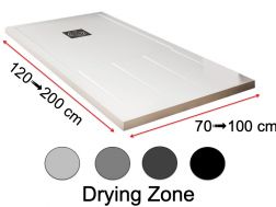 Duschwanne, mit Platz zum Abwischen - DRYING ZONE