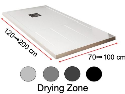 Duschwanne, mit Platz zum Abwischen - DRYING ZONE