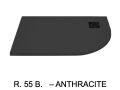 Duschwanne, mit viertelrunder Ecke - RADIUS 55 RAND RECHTS