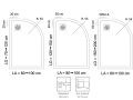 Duschwanne, mit viertelrunder Ecke - RADIUS 55 RAND RECHTS