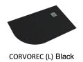 Duschwanne, mit viertelrunder Rundung, links - CORVOREC LEFT