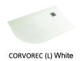 Duschwanne, mit viertelrunder Rundung, links - CORVOREC LEFT