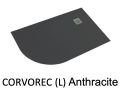 Duschwanne, mit viertelrunder Rundung, links - CORVOREC LEFT
