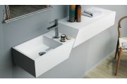 Designer-Waschbecken aus Solid-Surface-Mineralharz - LEVEL XL