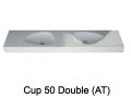 Design-Doppelwaschtischplatte aus Solid-Surface-Mineralharz - CUP DOUBLE