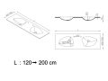 Design-Doppelwaschtischplatte aus Solid-Surface-Mineralharz - CUP DOUBLE