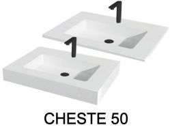 Design-Waschbecken,  aus Mineralharz mit fester Oberfläche - CHESTE 50