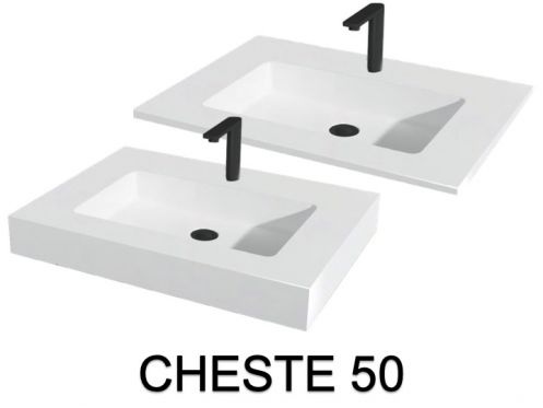 Design-Waschbecken,  aus Mineralharz mit fester Oberflche - CHESTE 50