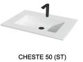 Design-Waschbecken,  aus Mineralharz mit fester Oberflche - CHESTE 50