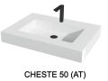 Design-Waschbecken,  aus Mineralharz mit fester Oberflche - CHESTE 50