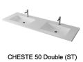 Design-Waschbecken,  aus Mineralharz mit fester Oberflche - CHESTE 50 DOUBLE