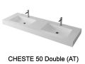 Design-Waschbecken,  aus Mineralharz mit fester Oberflche - CHESTE 50 DOUBLE