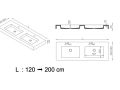 Design-Waschbecken,  aus Mineralharz mit fester Oberflche - CHESTE 50 DOUBLE