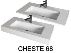 Design-Waschbecken,  aus Mineralharz mit fester Oberfläche - CHESTE 68