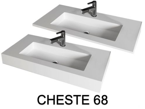 Design-Waschbecken,  aus Mineralharz mit fester Oberflche - CHESTE 68