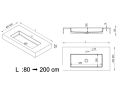 Design-Waschbecken,  aus Mineralharz mit fester Oberflche - CHESTE 68