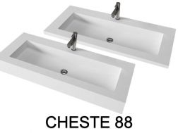 Design-Waschbecken,  aus Mineralharz mit fester Oberfläche - CHESTE 88