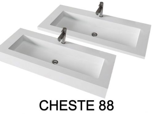 Design-Waschbecken,  aus Mineralharz mit fester Oberflche - CHESTE 88
