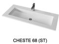 Design-Waschbecken,  aus Mineralharz mit fester Oberflche - CHESTE 88