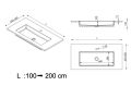 Design-Waschbecken,  aus Mineralharz mit fester Oberflche - CHESTE 88