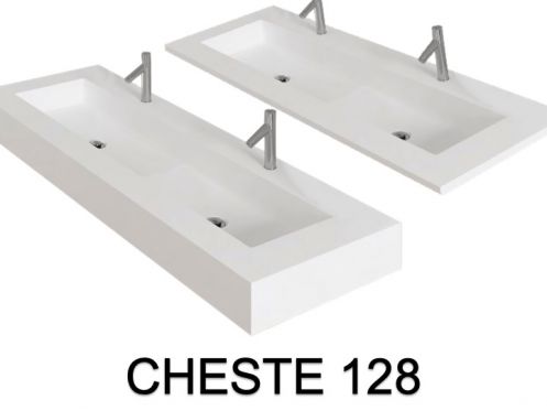 Design-Waschbecken,  aus Mineralharz mit fester Oberflche - CHESTE 128