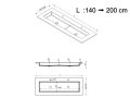 Design-Waschbecken,  aus Mineralharz mit fester Oberflche - CHESTE 128