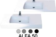 Waschtischplatte, hängend oder Tischplatte, aus Mineralharz - ALFA 50