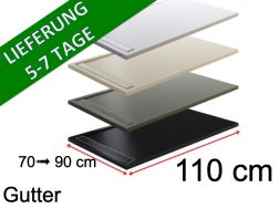 110 cm - Regenrinne mit Harzgitter - GUTTER COVER