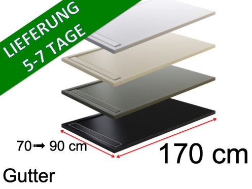 170 cm - Regenrinne mit Harzgitter - GUTTER COVER