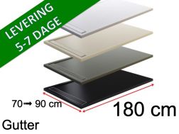 180 cm - Regenrinne mit Harzgitter - GUTTER COVER