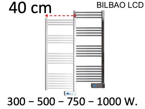 Heizk�rper, Design-Handtuchw�rmer, elektrisch, Breite 40 cm - BILBAO LCD