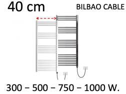 Handtuchwärmer, Breite 40 cm, elektrisch, für Raumthermostat - BILBAO CABLE