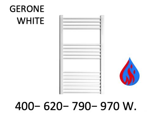 Design-Handtuchwrmer, hydraulisch, fr Zentralheizung - GERONE WHITE 50