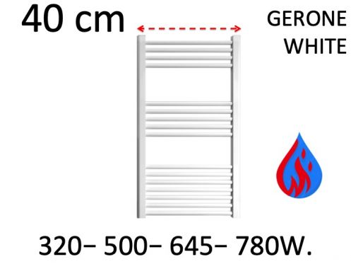 Design-Handtuchw�rmer, hydraulisch, f�r Zentralheizung - GERONE WHITE 40