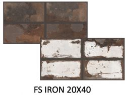 FS IRON 20x40 -Fliesen mit altem Aussehen.